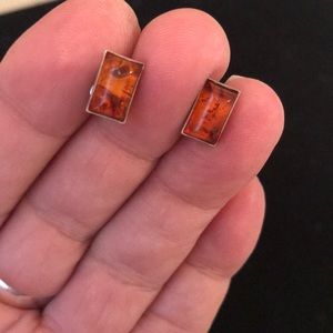 Amber earrings